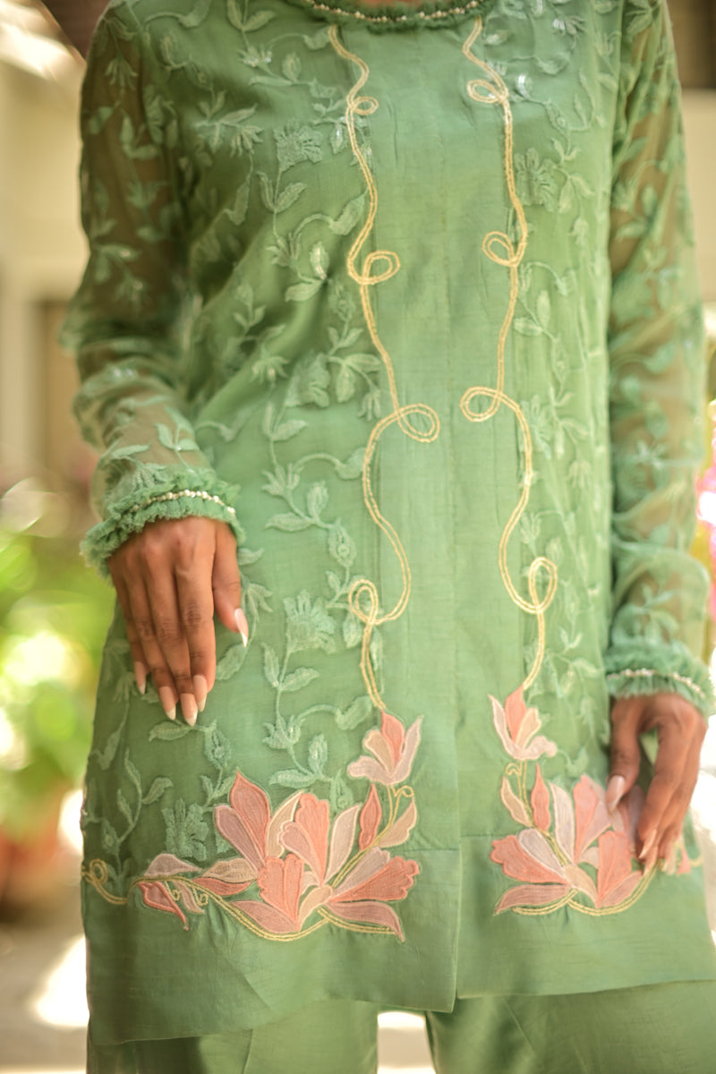 Sage with Trousers