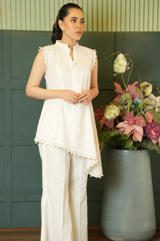 White Bloom (2 Pcs Co-ord Set)